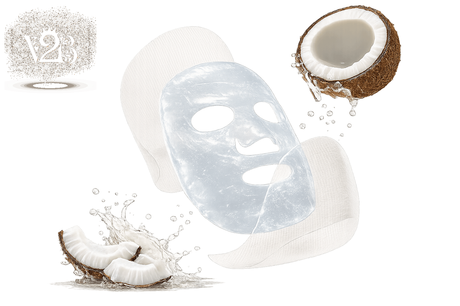 Transparent bio-cellulose facial sheet mask